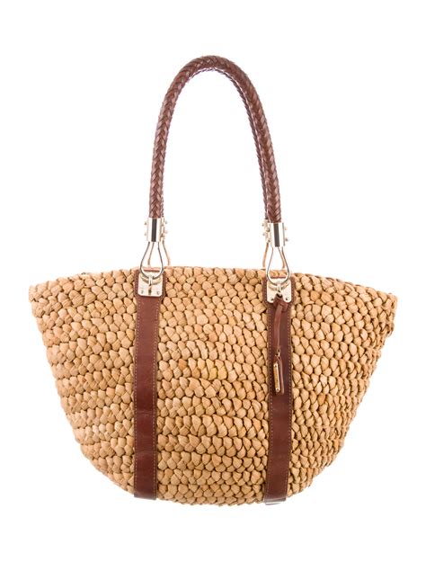 michael kors straw handbag|michael kors straw handbags clearance.